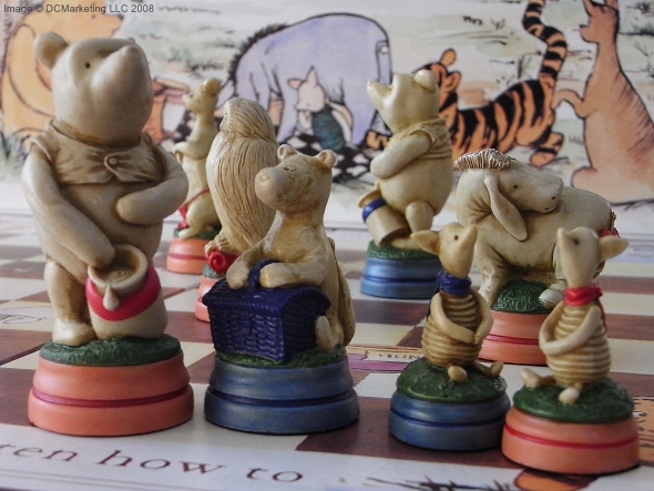 Winnie the Pooh Hand Decorated Theme Chess Set 